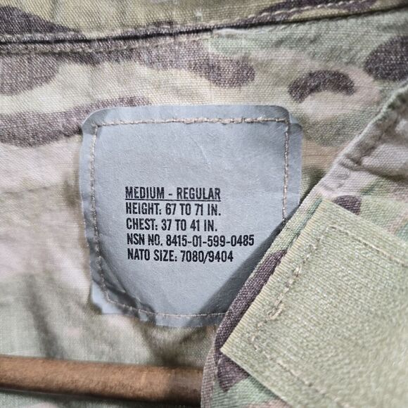 Army Camo Jacket Medium Reg Multicam Digital Top Shirt Army Military Fatigue FR - Picture 3 of 10